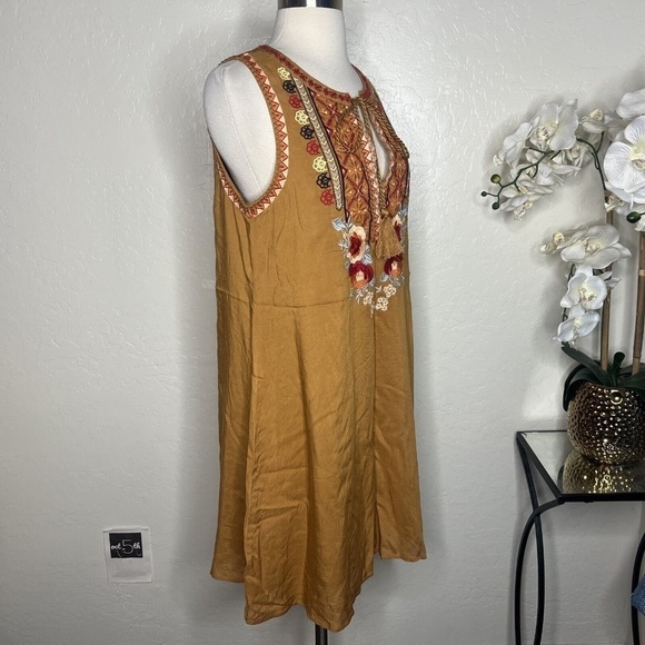Andree By Unit Dress Women Size S Embroidered Sleeveless Boho dress - Picture 3 of 8